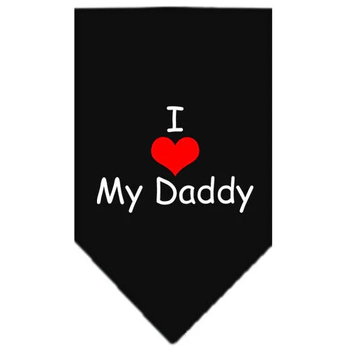 Pet and Dog Bandana Screen Printed, "I Love My Daddy" - Image 2