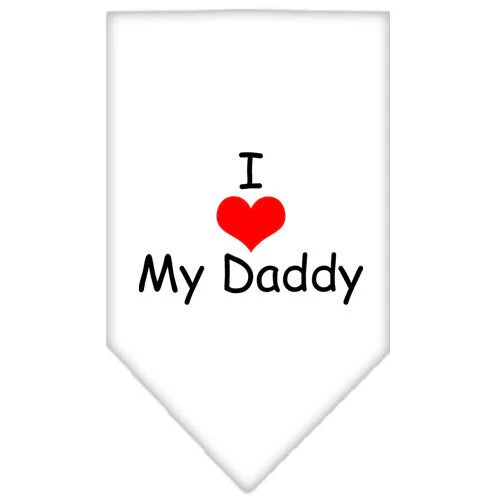 Pet and Dog Bandana Screen Printed, "I Love My Daddy" - Image 3