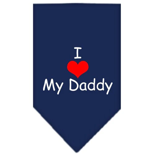 Pet and Dog Bandana Screen Printed, "I Love My Daddy" - Image 4