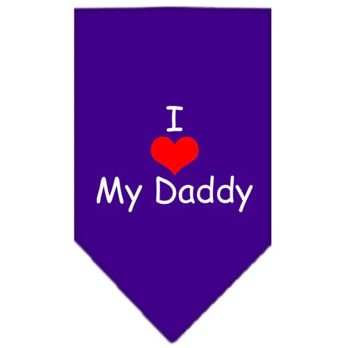 Pet and Dog Bandana Screen Printed, "I Love My Daddy" - Image 5