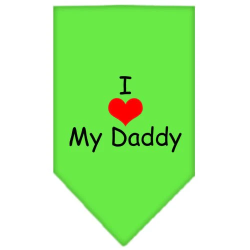 Pet and Dog Bandana Screen Printed, "I Love My Daddy" - Image 6