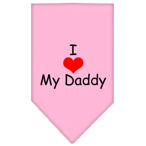 Pet and Dog Bandana Screen Printed, "I Love My Daddy" - Image 7