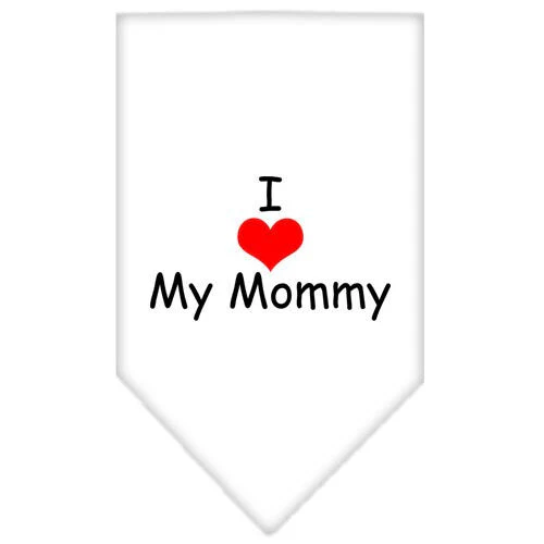 Pet and Dog Bandana Screen Printed, "I Love My Mommy" - Image 2