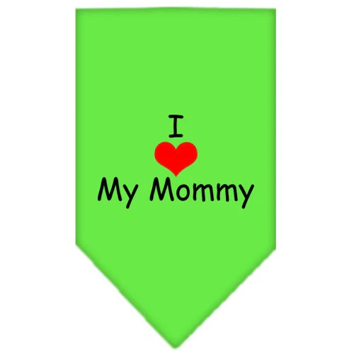 Pet and Dog Bandana Screen Printed, "I Love My Mommy" - Image 9