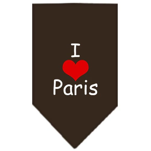 Pet and Dog Bandana Screen Printed, "I Love Paris" - Image 9