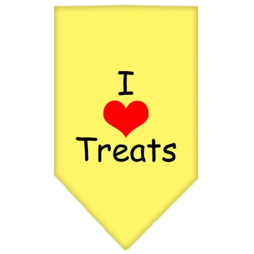 Pet and Dog Bandana Screen Printed, "I Love Treats" - Image 10