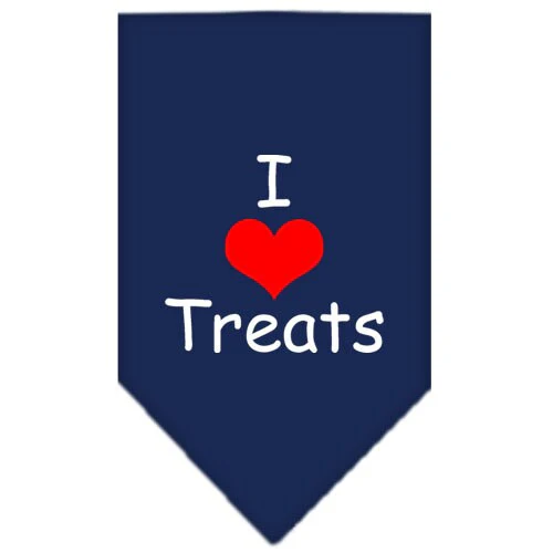 Pet and Dog Bandana Screen Printed, "I Love Treats" - Image 5