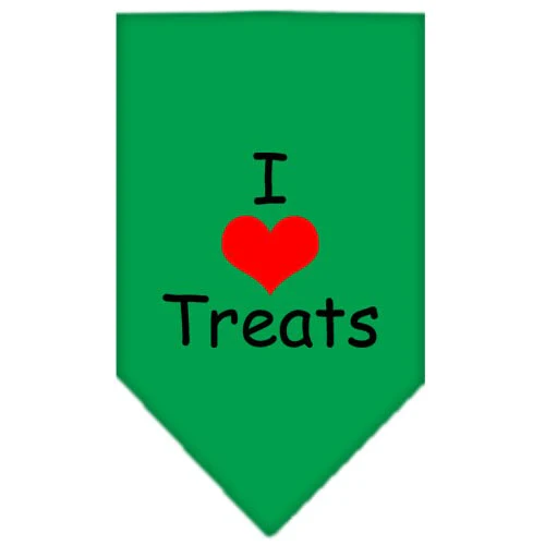 Pet and Dog Bandana Screen Printed, "I Love Treats" - Image 6