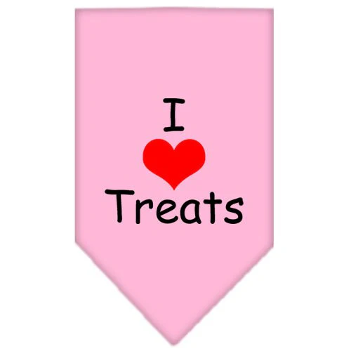 Pet and Dog Bandana Screen Printed, "I Love Treats" - Image 7