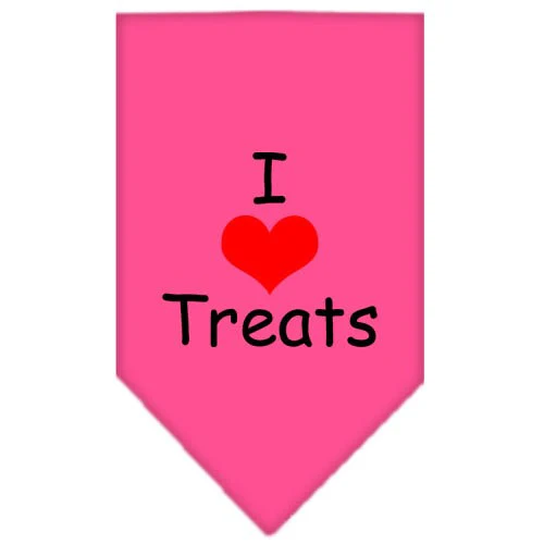 Pet and Dog Bandana Screen Printed, "I Love Treats" - Image 8