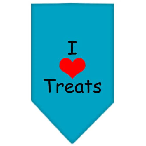 Pet and Dog Bandana Screen Printed, "I Love Treats" - Image 9