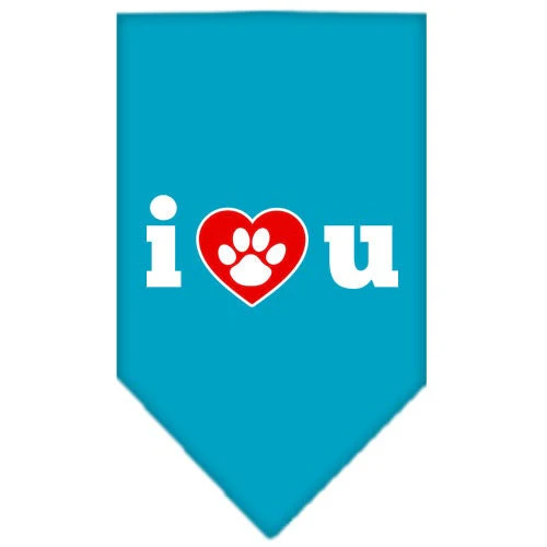 Pet and Dog Bandana Screen Printed, "I Love You" - Image 10