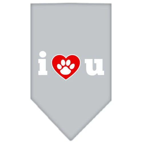 Pet and Dog Bandana Screen Printed, "I Love You" - Image 5