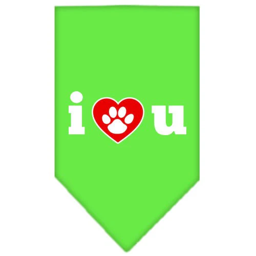 Pet and Dog Bandana Screen Printed, "I Love You" - Image 6