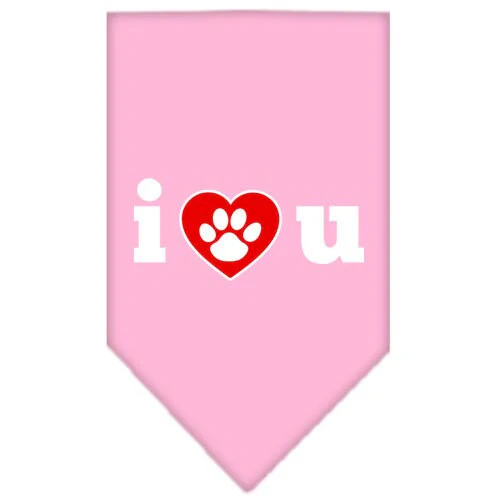 Pet and Dog Bandana Screen Printed, "I Love You" - Image 7
