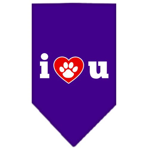 Pet and Dog Bandana Screen Printed, "I Love You" - Image 8