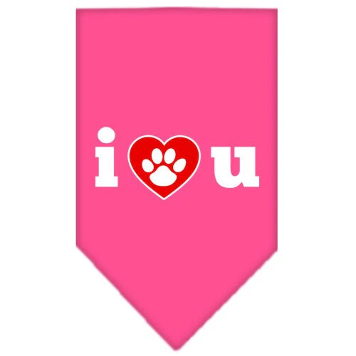 Pet and Dog Bandana Screen Printed, "I Love You" - Image 9