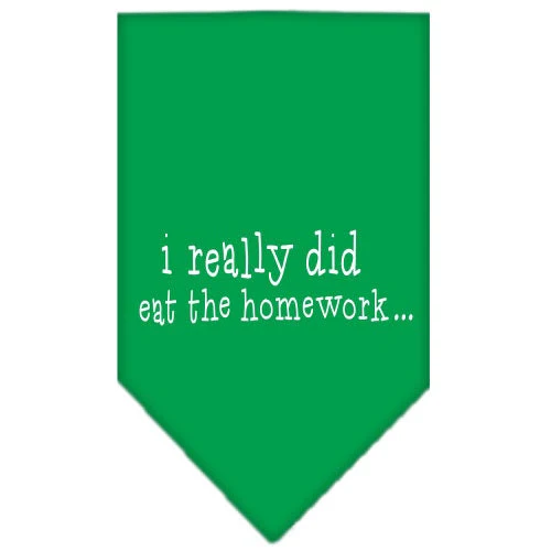 Pet and Dog Bandana Screen Printed, "I Really Did Eat The Homework" - Image 10