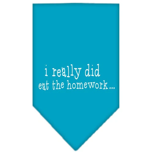 Pet and Dog Bandana Screen Printed, "I Really Did Eat The Homework" - Image 6
