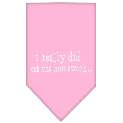 Pet and Dog Bandana Screen Printed, "I Really Did Eat The Homework" - Image 8