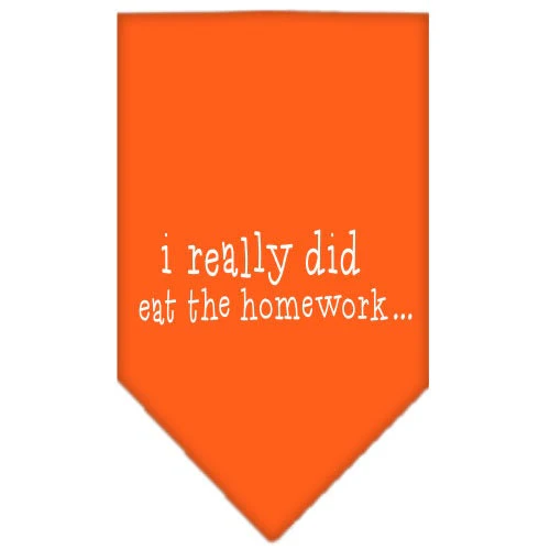 Pet and Dog Bandana Screen Printed, "I Really Did Eat The Homework" - Image 9