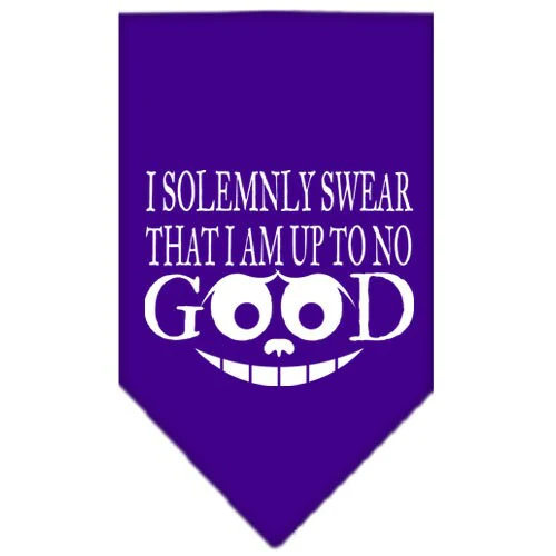 Pet and Dog Bandana Screen Printed, "I Solemnly Swear That I Am Up To No Good" - Image 4