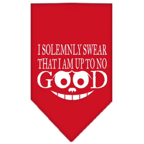 Pet and Dog Bandana Screen Printed, "I Solemnly Swear That I Am Up To No Good" - Image 7