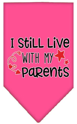 Pet and Dog Bandana Screen Printed, "I Still Live With My Parents" - Image 3