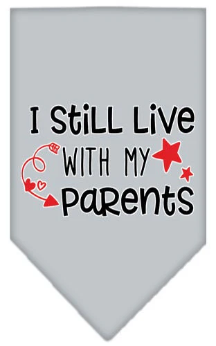 Pet and Dog Bandana Screen Printed, "I Still Live With My Parents" - Image 4