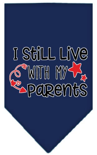 Pet and Dog Bandana Screen Printed, "I Still Live With My Parents" - Image 5