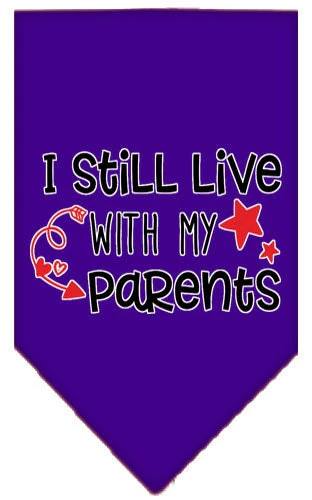 Pet and Dog Bandana Screen Printed, "I Still Live With My Parents" - Image 6