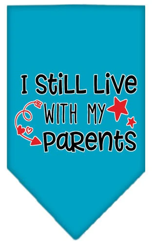 Pet and Dog Bandana Screen Printed, "I Still Live With My Parents" - Image 7