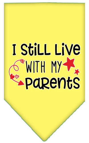 Pet and Dog Bandana Screen Printed, "I Still Live With My Parents" - Image 8