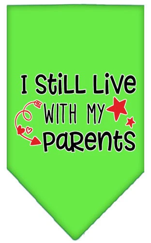 Pet and Dog Bandana Screen Printed, "I Still Live With My Parents" - Image 9