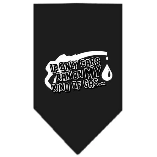 Pet and Dog Bandana Screen Printed, "If Only Cars Ran On My Kind Of Gas" - Image 2