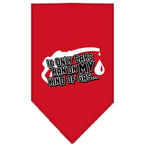 Pet and Dog Bandana Screen Printed, "If Only Cars Ran On My Kind Of Gas" - Image 4