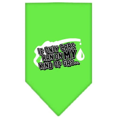 Pet and Dog Bandana Screen Printed, "If Only Cars Ran On My Kind Of Gas" - Image 6