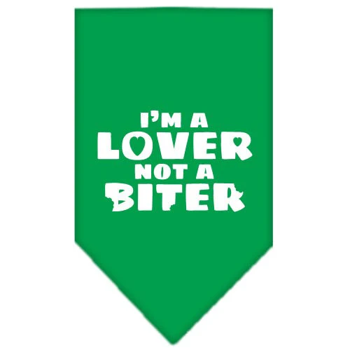 Pet and Dog Bandana Screen Printed,  "I'm a Lover, Not A Biter" - Image 5
