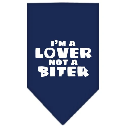 Pet and Dog Bandana Screen Printed,  "I'm a Lover, Not A Biter" - Image 7