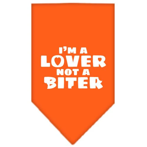 Pet and Dog Bandana Screen Printed,  "I'm a Lover, Not A Biter" - Image 8