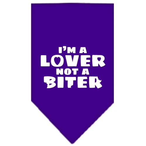 Pet and Dog Bandana Screen Printed,  "I'm a Lover, Not A Biter" - Image 9