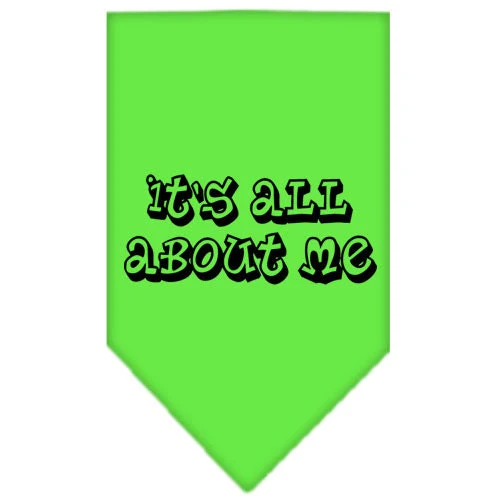 Pet and Dog Bandana Screen Printed, "It's All About Me" - Image 3