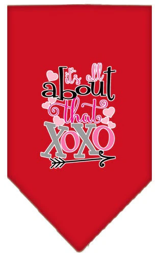 Pet and Dog Bandana Screen Printed, "It's All About That XOXO" - Image 10