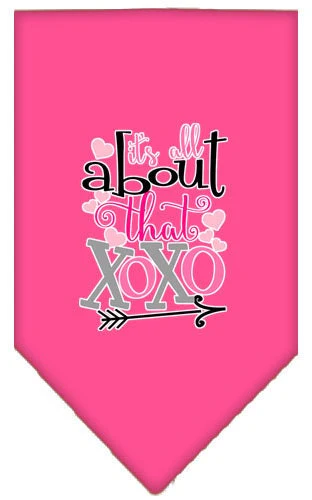Pet and Dog Bandana Screen Printed, "It's All About That XOXO" - Image 3