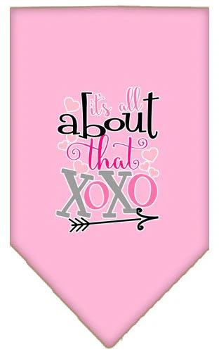 Pet and Dog Bandana Screen Printed, "It's All About That XOXO" - Image 4