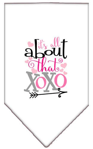 Pet and Dog Bandana Screen Printed, "It's All About That XOXO" - Image 5