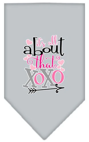 Pet and Dog Bandana Screen Printed, "It's All About That XOXO" - Image 6