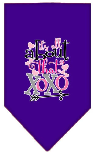 Pet and Dog Bandana Screen Printed, "It's All About That XOXO" - Image 7