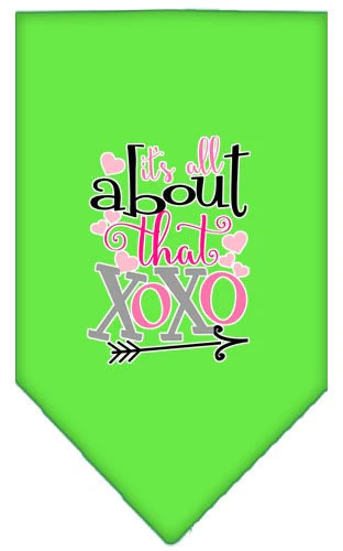 Pet and Dog Bandana Screen Printed, "It's All About That XOXO" - Image 8
