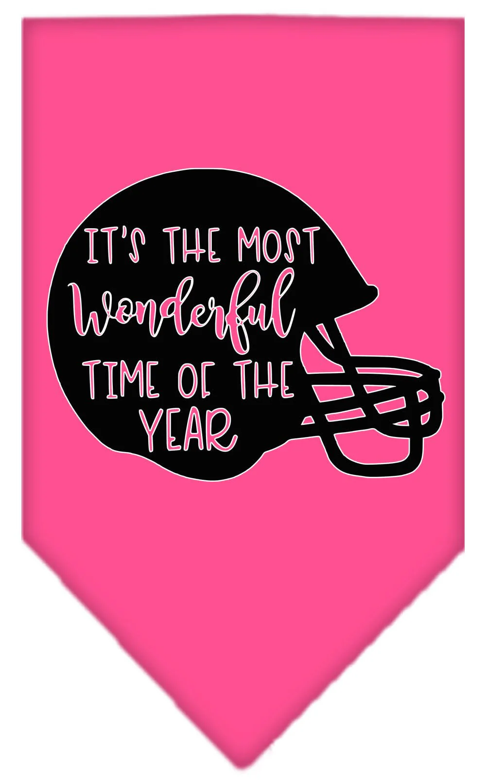 Pet and Dog Bandana Screen Printed, "It's The Most Wonderful Time Of The Year (Football)" - Image 2